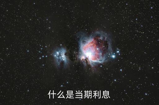 什么是當(dāng)期利息