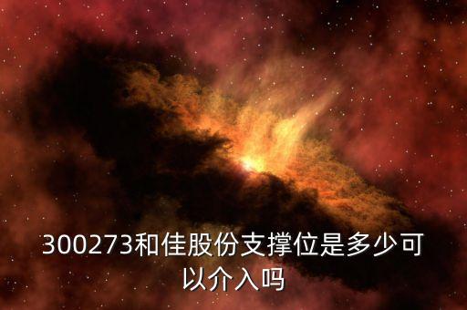 300273和佳股份支撐位是多少可以介入嗎