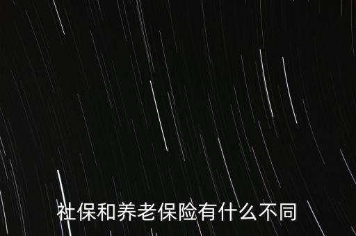 社保和養(yǎng)老保險(xiǎn)有什么不同