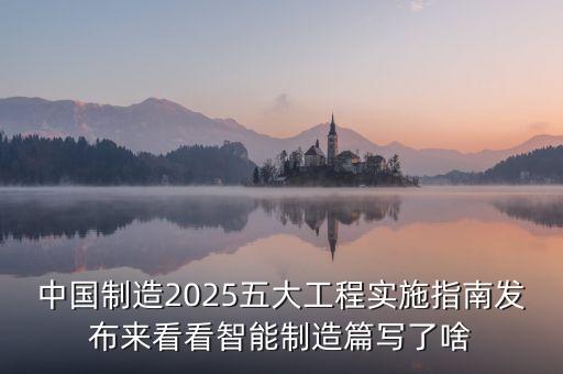 中國制造2025五大工程實施指南發(fā)布來看看智能制造篇寫了啥