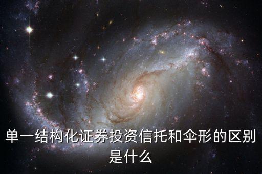 單一結構化證券投資信托和傘形的區(qū)別是什么