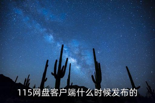 115網(wǎng)盤客戶端什么時(shí)候發(fā)布的