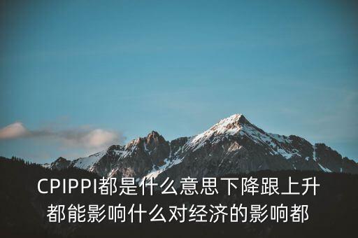 CPIPPI都是什么意思下降跟上升都能影響什么對經(jīng)濟的影響都