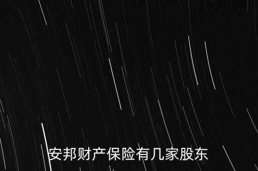 安邦財產(chǎn)保險有幾家股東