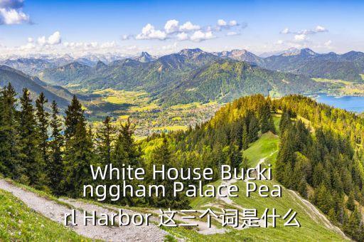 White House Buckinggham Palace Pearl Harbor 這三個詞是什么