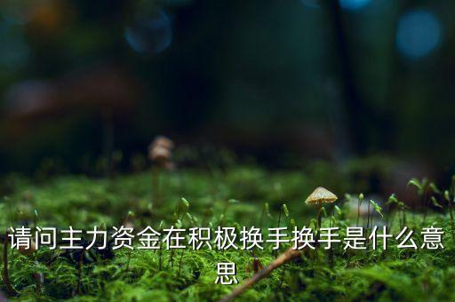 請(qǐng)問(wèn)主力資金在積極換手換手是什么意思