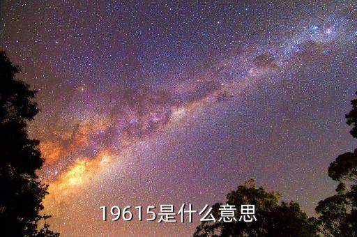 001500是什么意思，19615是什么意思