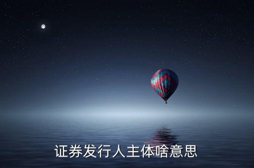 什么是股票發(fā)行人，發(fā)行人的概念是什么