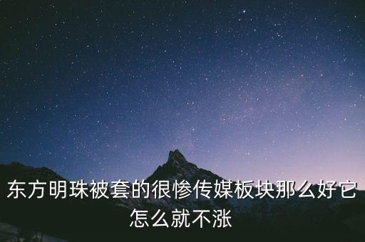 東方明珠被套的很慘傳媒板塊那么好它怎么就不漲