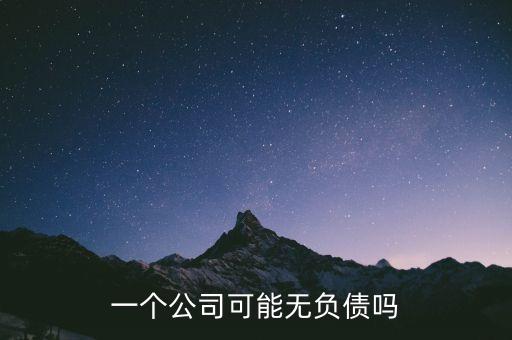 一個(gè)公司可能無負(fù)債嗎