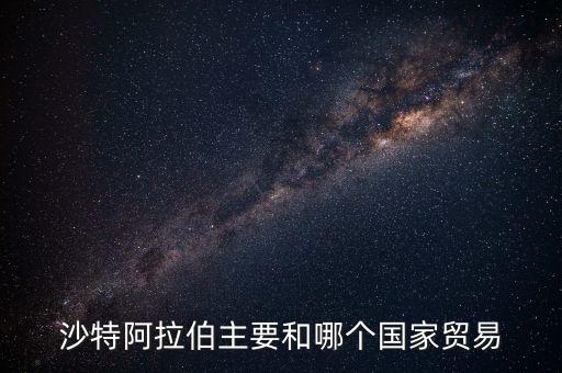 沙特阿拉伯主要和哪個(gè)國(guó)家貿(mào)易