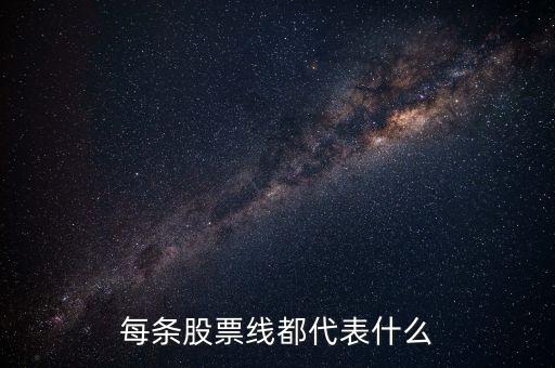 每條股票線都代表什么