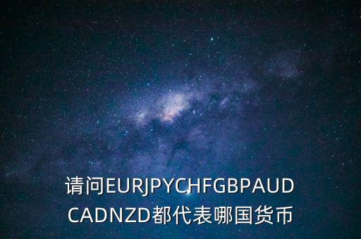 請問EURJPYCHFGBPAUDCADNZD都代表哪國貨幣