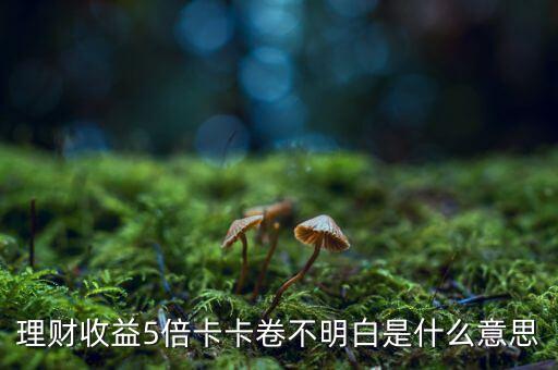 理財(cái)收益5倍卡卡卷不明白是什么意思