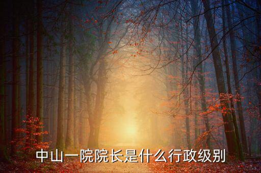 中山一院院長(zhǎng)是什么行政級(jí)別