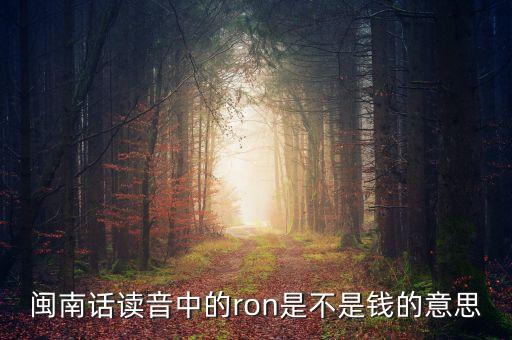 閩南話讀音中的ron是不是錢(qián)的意思