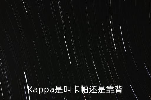 老外kappa什么意思，像有的外國足球賽或者其他運動會上穿那種有兩個人背靠背的衣服