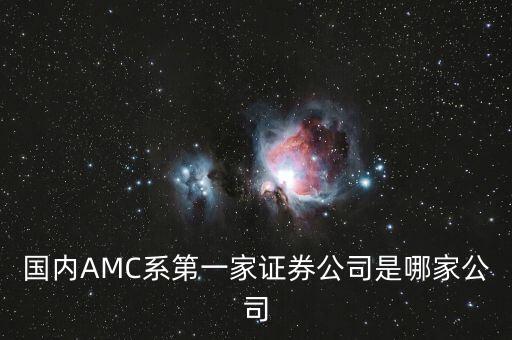 國(guó)內(nèi)AMC系第一家證券公司是哪家公司