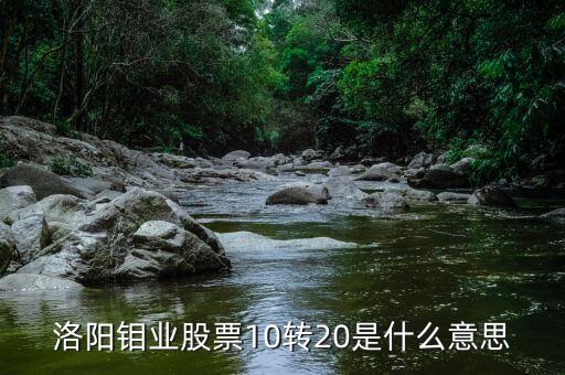 洛陽鉬業(yè)股票10轉(zhuǎn)20是什么意思