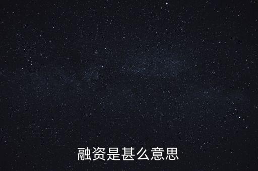 龐氏融資什么意思，融資是什么意思