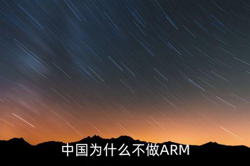 中國(guó)為什么不收購arm，中國(guó)為什么不做ARM