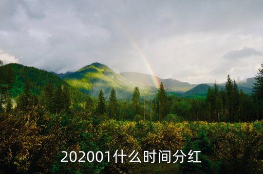 202001什么時間分紅