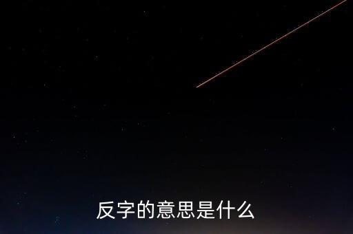 反字的意思是什么