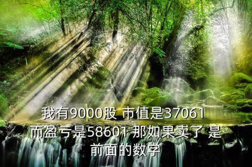 我有9000股 市值是37061 而盈虧是58601 那如果賣了 是前面的數(shù)字