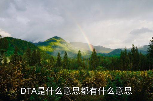 DTA是什么意思都有什么意思