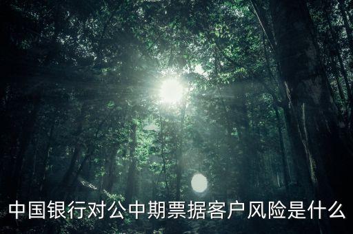 中國銀行對公中期票據(jù)客戶風(fēng)險是什么