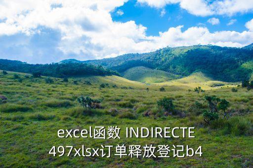 excel函數(shù) INDIRECTE497xlsx訂單釋放登記b4