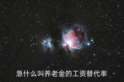 急什么叫養(yǎng)老金的工資替代率