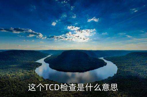 這個TCD檢查是什么意思