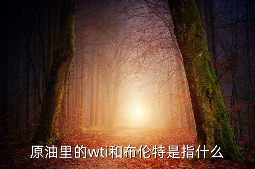 原油里的wti和布倫特是指什么