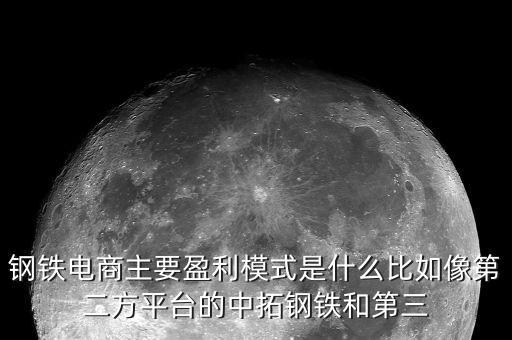 什么是鋼鐵電商，鋼鐵電商主要盈利模式是什么比如像第二方平臺(tái)的中拓鋼鐵和第三