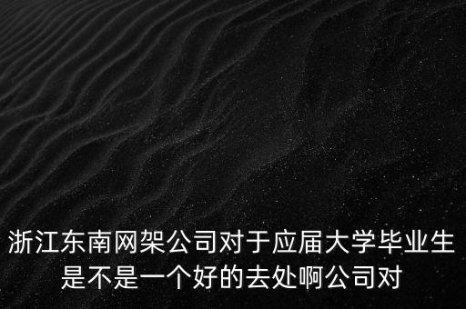 浙江東南網(wǎng)架公司對于應屆大學畢業(yè)生是不是一個好的去處啊公司對