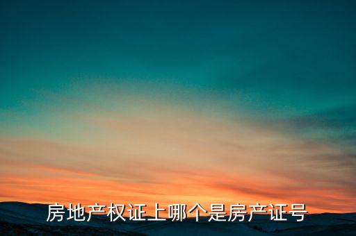 房地產(chǎn)權(quán)證上哪個(gè)是房產(chǎn)證號(hào)