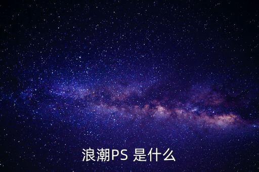 浪潮軟件是什么概念，浪潮軟件是什么意思