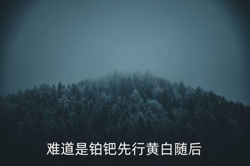 難道是鉑鈀先行黃白隨后