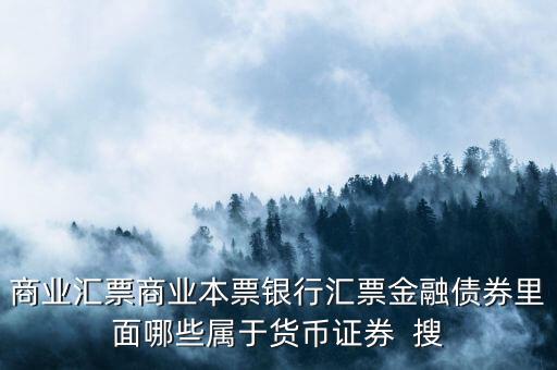 銀什么證券，商業(yè)匯票商業(yè)本票銀行匯票金融債券里面哪些屬于貨幣證券  搜