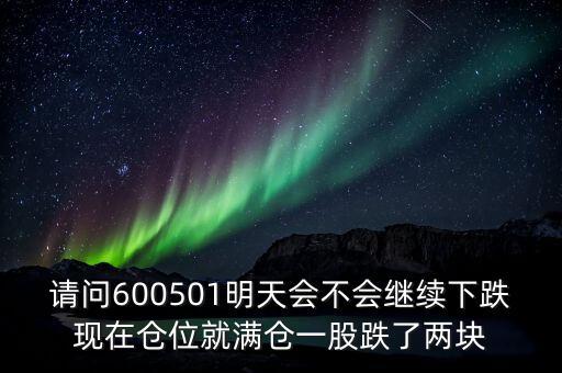 請問600501明天會不會繼續(xù)下跌現(xiàn)在倉位就滿倉一股跌了兩塊