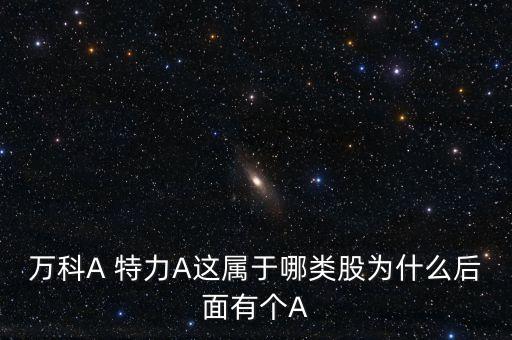 萬科A 特力A這屬于哪類股為什么后面有個A