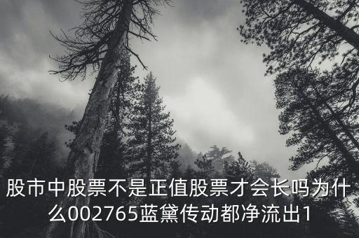 股市中股票不是正值股票才會(huì)長(zhǎng)嗎為什么002765藍(lán)黛傳動(dòng)都凈流出1