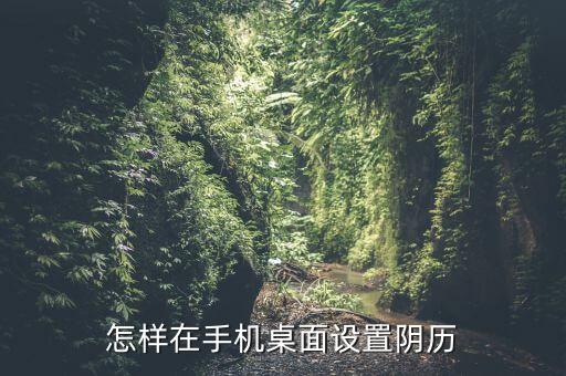 怎樣在手機桌面設(shè)置陰歷