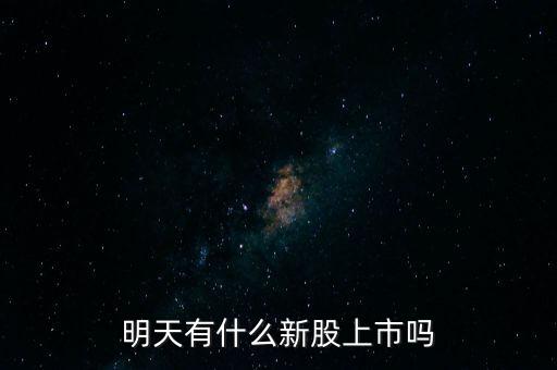 明天有什么新股上市嗎