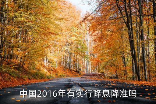 中國(guó)2016年有實(shí)行降息降準(zhǔn)嗎