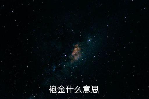 袍金什么意思