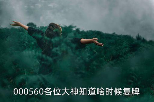 精功科技什么時(shí)候復(fù)牌，000560各位大神知道啥時(shí)候復(fù)牌