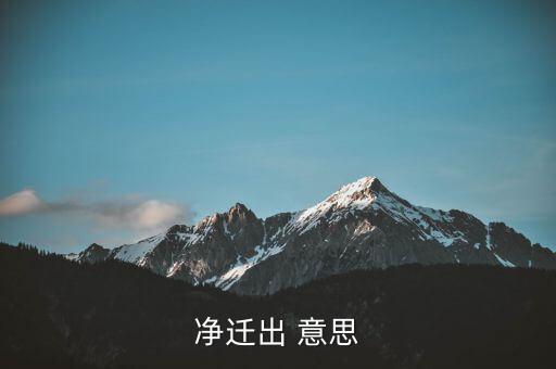 凈遷出 意思