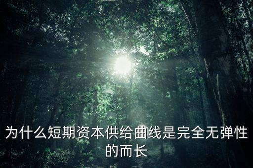 為什么短期資本供給曲線是完全無彈性的而長(zhǎng)